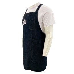 Design one-piece washed denim apron Customized short one-piece apron H-shaped apron Group apron Restaurant apron Apron design company AP176 Design one-piece washed denim apron Customized short one-piece apron H-shaped apron Group apron Restaurant apron Apron design company AP176